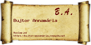 Bujtor Annamária névjegykártya