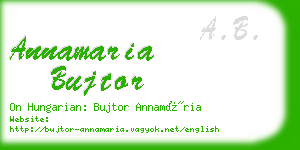 annamaria bujtor business card